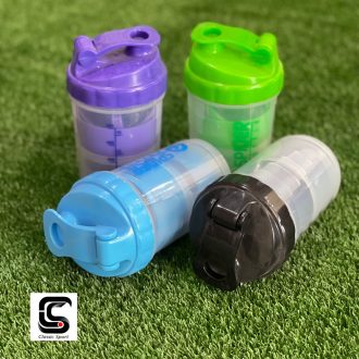 Two-piece spring-loaded shaker